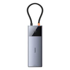 Baseus Metal Gleam Series II Docking station HUB da 10 in 1 da tipo C a 1xHDMI+3xUSB+2xType-C+1xRJ45+1xSD/TF+1x3,5 mm (grigio siderale)