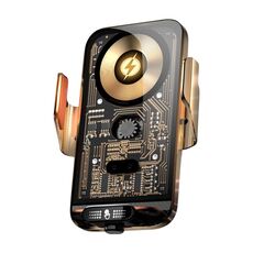 Supporto per auto con presa d'aria per ricarica rapida wireless con allineamento automatico C05 (Oro)
