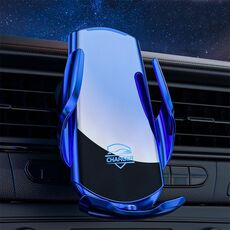 Supporto per auto Q3S con presa d'aria per ricarica rapida wireless a induzione a infrarossi (blu)