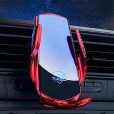 Supporto da auto per auto con presa d'aria per ricarica rapida wireless a induzione a infrarossi Q3S (rosso)