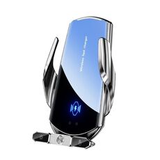 Supporto da auto per auto con presa d'aria per ricarica rapida wireless a induzione a infrarossi Q88 (argento)