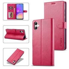 Per Samsung Galaxy A05 LC.IMEEKE Custodia in pelle di vitello con texture (rossa)