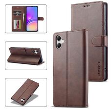 Per Samsung Galaxy A05 LC.IMEEKE Custodia per telefono in pelle con texture di vitello (caffè)