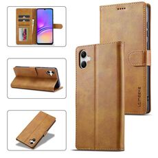 Per Samsung Galaxy A05 LC.IMEEKE Custodia per telefono in pelle con texture di vitello (marrone)