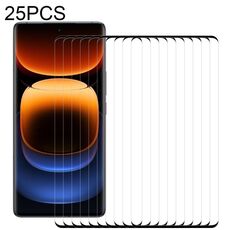 Per vivo iQOO 12 Pro 25 pezzi pellicola in vetro temperato a schermo intero con bordo curvo 3D
