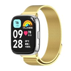 Cinturino magnetico in metallo per Redmi Watch 3 Lite / Watch 3 Active Mijobs Milan (oro)