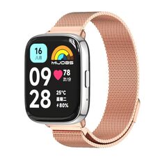 Per Redmi Watch 3 Lite / Watch 3 Active Mijobs Milan cinturino magnetico in metallo (oro rosa)