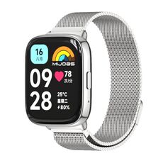 Per Redmi Watch 3 Lite / Watch 3 Active Mijobs Milan Cinturino magnetico in metallo (argento)