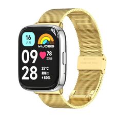 Per Redmi Watch 3 Lite / Watch 3 Active Mijobs Milan cinturino con fibbia in metallo (oro)