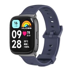 Per Redmi Watch 3 Lite / Watch 3 Active Mijobs cinturino in TPU con struttura a nido d'ape (blu notte nero)