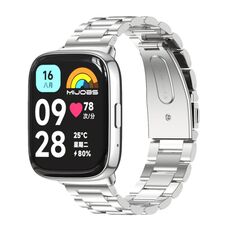 Per Redmi Watch 3 Lite / Watch 3 Active Mijobs cinturino in acciaio inossidabile a tre sfere (argento)