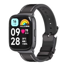 Per Redmi Watch 3 Lite / Watch 3 Active Mijobs cinturino in pelle TPU (nero)