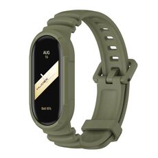 Per Xiaomi Mi Band 8 MIJOBS GS Unibody cinturino sportivo in tinta unita (verde militare)