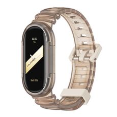 Per Xiaomi Mi Band 8 MIJOBS GS Unibody cinturino sportivo di colore trasparente (caffè)