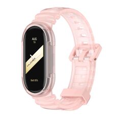 Per Xiaomi Mi Band 8 MIJOBS GS Unibody cinturino sportivo di colore trasparente (rosa)