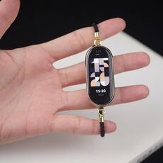 Per cinturino per orologio Xiaomi Mi Band 8 Mibbs Milan Cord (nero)