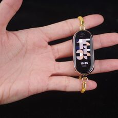 Per cinturino per orologio Xiaomi Mi Band 8 Mibbs Milan Cord (giallo)