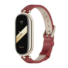 Per Xiaomi Mi Band 8 Mijobs cinturino in pelle di vacchetta primo strato (oro rosso chiaro)