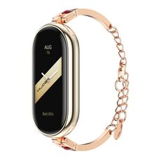 Per Xiaomi Mi Band 8 Mijobs Ruyi Beauty Bracciale cinturino (oro rosa rosso)