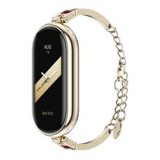 Per Xiaomi Mi Band 8 Mijobs Ruyi Beauty Bracciale cinturino (oro chiaro rosso)