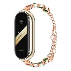 Per Xiaomi Mi Band 8 Mijobs Sirena Beauty Bracciale cinturino per orologio (oro rosa verde)