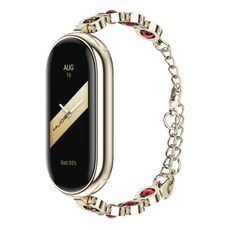 Per Xiaomi Mi Band 8 Mijobs Sirena Beauty Bracciale cinturino per orologio (oro chiaro rosso)