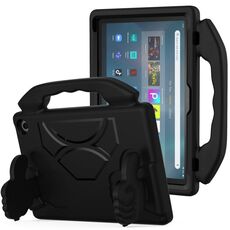 Custodia per tablet antiurto EVA con supporto per pollice per Amazon Fire Max 11 2023 (nero)
