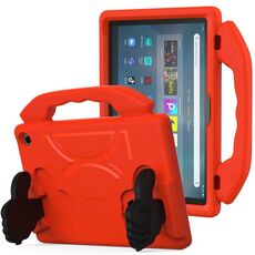 Per Amazon Fire Max 11 2023 Custodia per tablet antiurto EVA con staffa per pollice(Rosso)