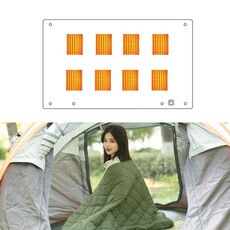 Tappetino riscaldante 5V per coperta elettrica USB da campeggio esterna, stile: modello singolo