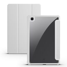 Per Samsung Galaxy Tab S6 Lite Custodia tablet in pelle acrilica 3 pieghevoli (bianca)