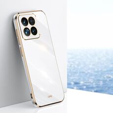 Per Xiaomi 14 Pro XINLI Straight Edge 6D Placca Custodia in TPU per telefono (Bianco)