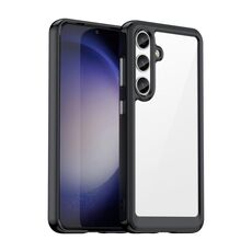 Per Samsung Galaxy S24 5G Serie colorata in acrilico + custodia per telefono in TPU (nera)