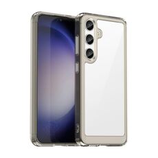 Per Samsung Galaxy S24 5G Serie colorata in acrilico + custodia per telefono in TPU (grigio trasparente)