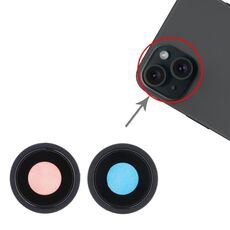 Per iPhone 15/15 Plus 1 set copriobiettivo fotocamera (nero)