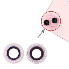 Per iPhone 15/15 Plus 1 set copriobiettivo fotocamera (rosa)
