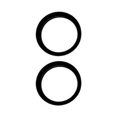 Per iPhone 15/15 Plus 2 pezzi/set anello di protezione esterno in metallo con obiettivo in vetro per fotocamera posteriore (nero)
