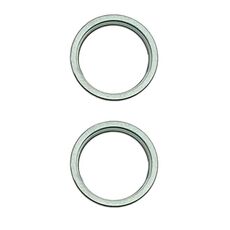 Per iPhone 15/15 Plus 2 pezzi/set anello di protezione esterno in metallo con lente in vetro per fotocamera posteriore (verde)