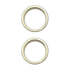 Per iPhone 15/15 Plus 2 pezzi/set obiettivo in vetro per fotocamera posteriore in metallo anello di protezione esterno (giallo)