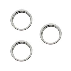 Per iPhone 15 Pro / 15 Pro Max 3 pezzi/set Obiettivo in vetro per fotocamera posteriore Anello di protezione esterno in metallo (Bianco)