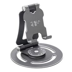 Supporto per tablet telefono desktop pieghevole portatile G60 con rotazione a 360 gradi (grigio)