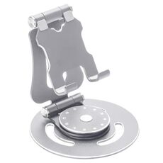 Supporto per telefono da tavolo pieghevole portatile G62 con rotazione a 360 gradi (argento)