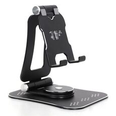 Supporto per telefono da tavolo pieghevole portatile G61 con rotazione a 360 gradi (nero)