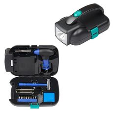 Kit di strumenti per torcia 14 in 1 Set di utilità hardware per illuminazione (nero blu)