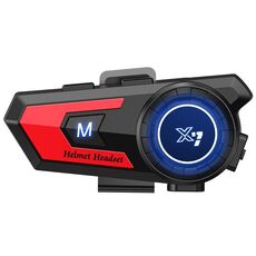 Auricolare bluetooth X7 per casco moto con guida vocale e ascolto musica rosso TBD0604211201A