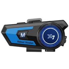 Auricolare bluetooth X7 per casco moto con guida vocale e musica blu TBD0604211201B