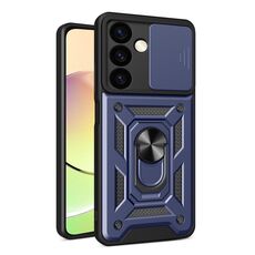 Per Samsung Galaxy S24 5G Cover per fotocamera scorrevole Design TPU + Custodia per PC (Blu)