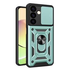 Per Samsung Galaxy S24 5G Cover scorrevole per fotocamera Design TPU + Custodia per PC (verde)
