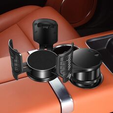 Posacenere portabicchieri modificato per auto multifunzionale in fibra di carbonio (nero)