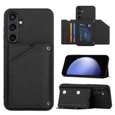 Per Samsung Galaxy S23 FE 5G Skin Feel PU + TPU + Custodia per telefono con slot per schede PC (Nero)