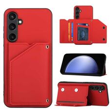 Per Samsung Galaxy S23 FE 5G Skin Feel PU + TPU + Custodia per telefono con slot per schede PC (Rosso)